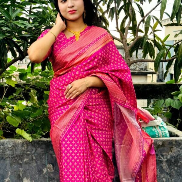 পরিস্থান এক্সক্লুসিভ জাপানি সিল্ক জামদানি ব্লক প্রিন্ট এডিশন