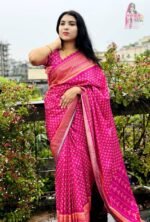 পরিস্থান এক্সক্লুসিভ জাপানি সিল্ক জামদানি ব্লক প্রিন্ট এডিশন - Image 5